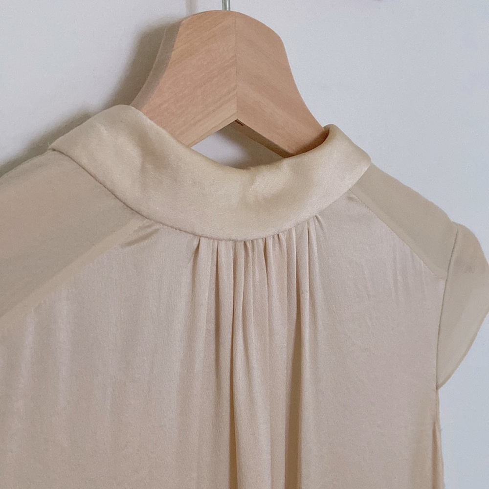CHLOE luxury champagne colored silk dress - beige